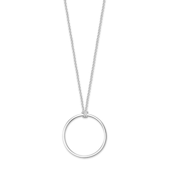Thomas Sabo 70cm Sterling Silver Circular Hoop Charm Jewellery - Picture 1 of 3